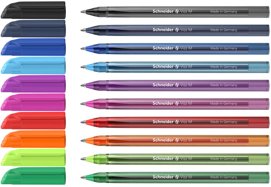 Lot 10 stylos à bille colorés