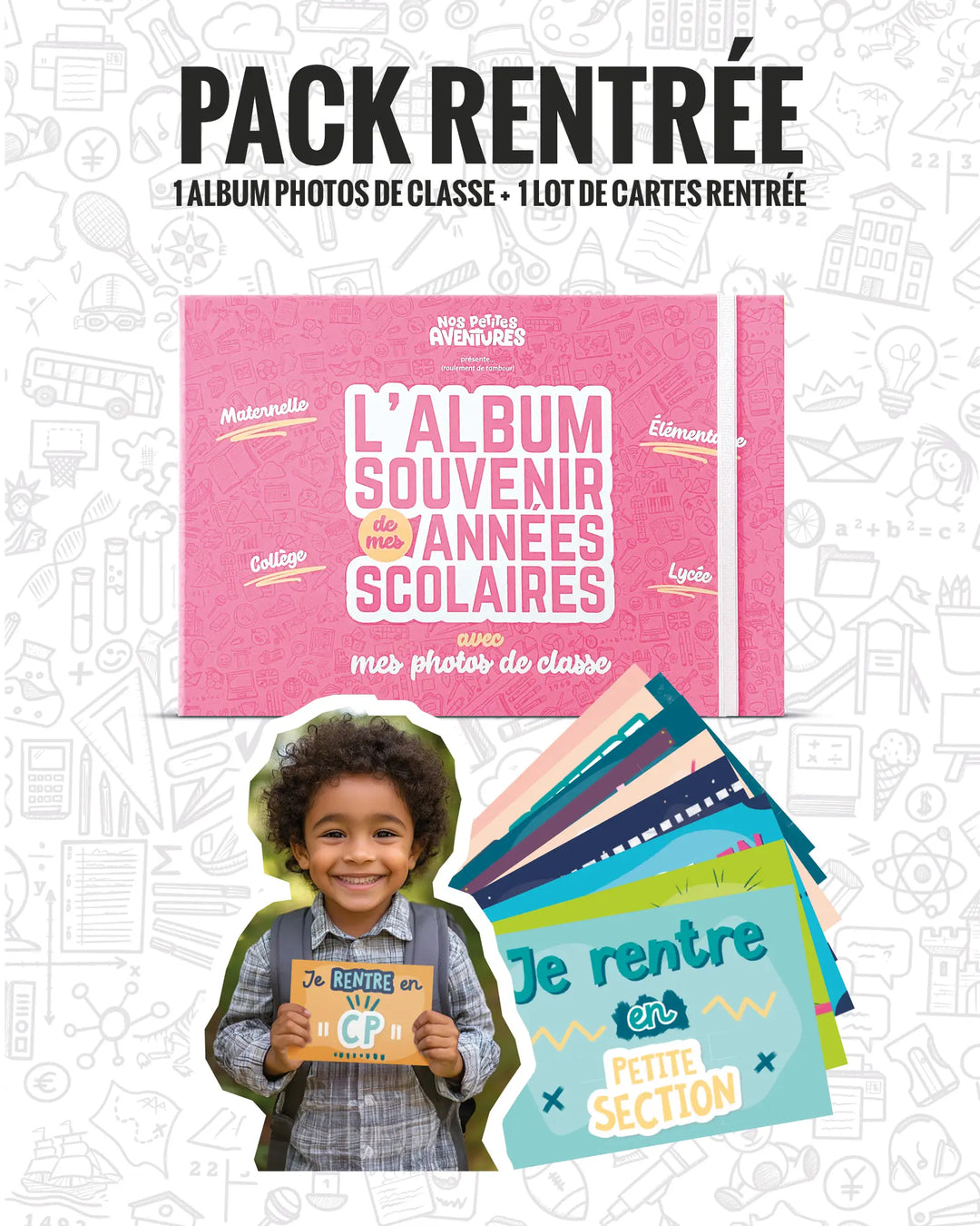 Pack rentrée |  L'Album Photos de Classe + les Cartes Rentrée