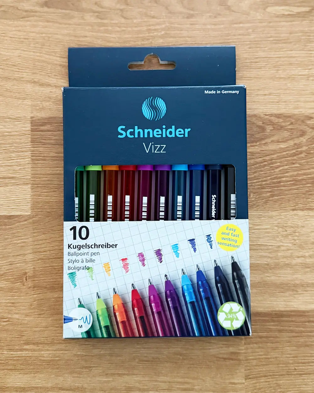 Lot 10 stylos à bille colorés