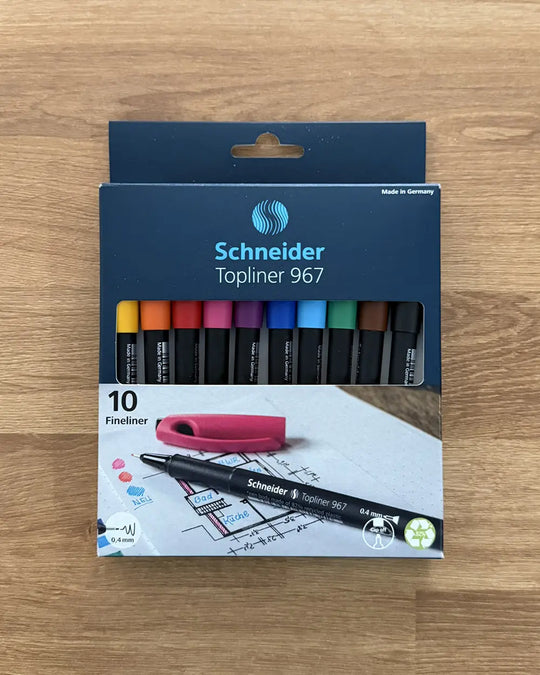 Lot 10 stylos colorés pointe fine 0,4 mm