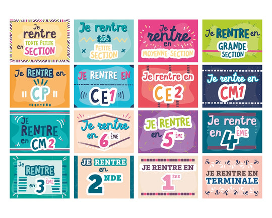 Cartes rentrée des classes