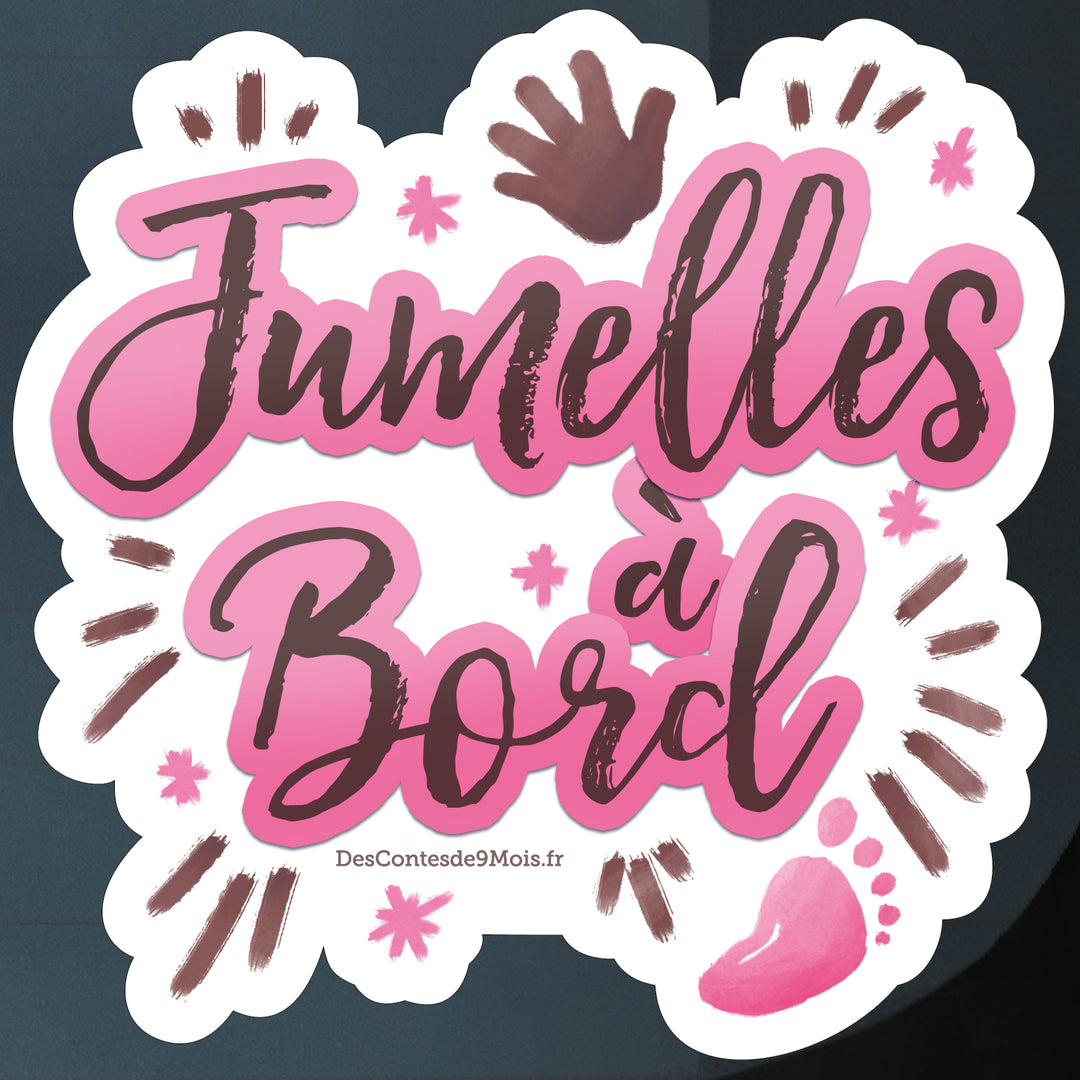 Sticker Bébé Jumelles à Bord